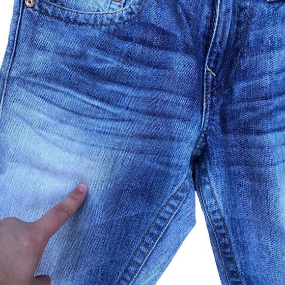 True Religion Jean Shorts Size 30 STRAIGHT Blue - Picture 8 of 9